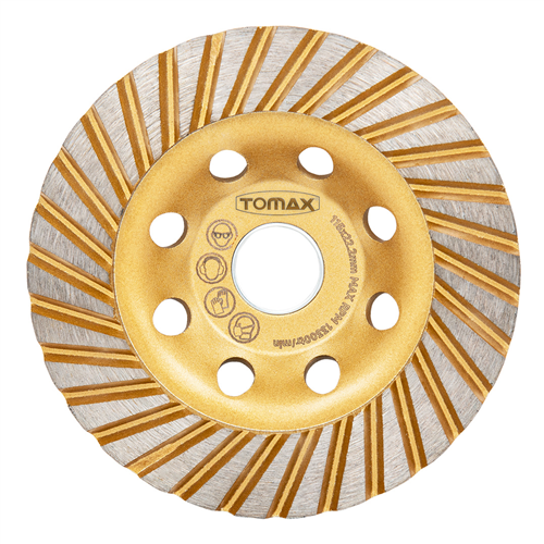 TOMAX ELMASLI BETON YÜZEY TEMİZLEME 125 mm (TURBO)
